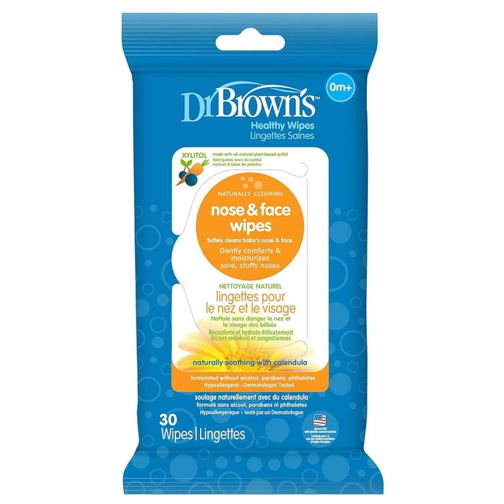 Dr. Brown's - Nose & Face Wipes - 30pcs