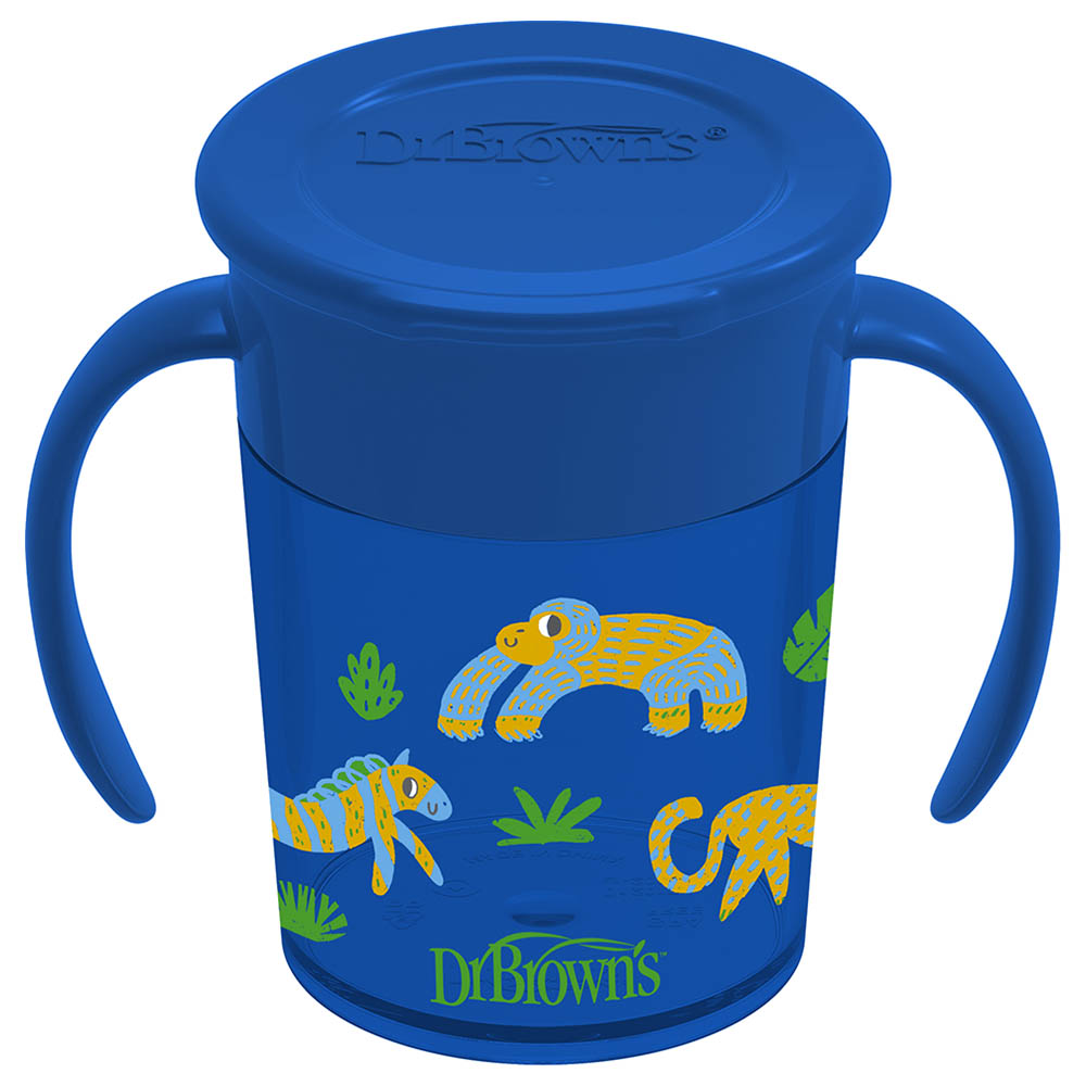 Dr. Brown's - Smooth Wall Cheers 360 Cup with Handles - 200ml - Blue Deco