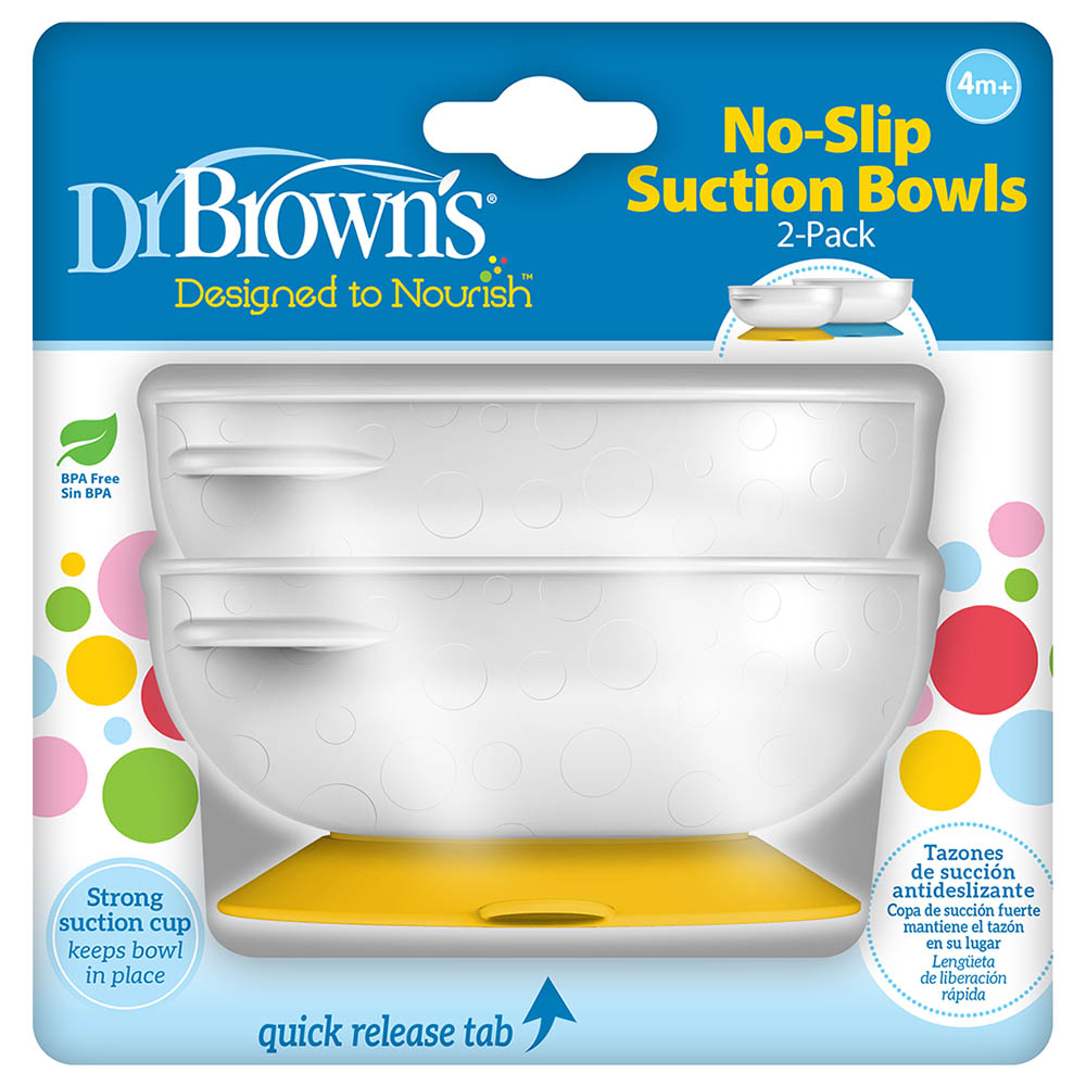 Dr. Brown's No Slip Suction Bowl - Pack of 2
