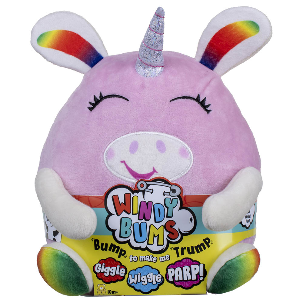 Golden Bear - Windy Bums Soft Toy - Unicorn - Pink