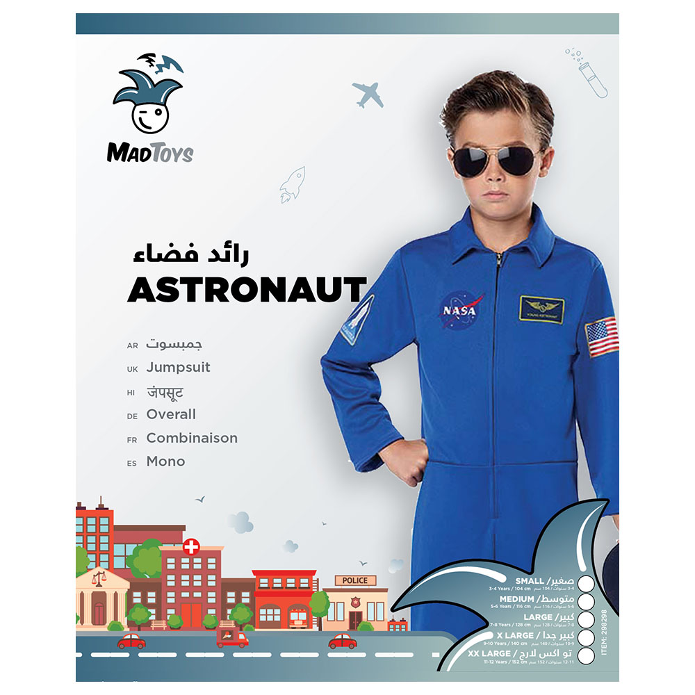 Mad Toys - Astronaut Professions Costume - Blue