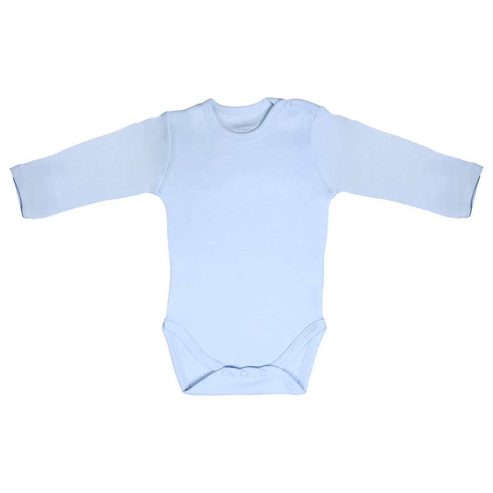 Mini Plum Angel Wings Long Sleeves Bodysuit - Blue