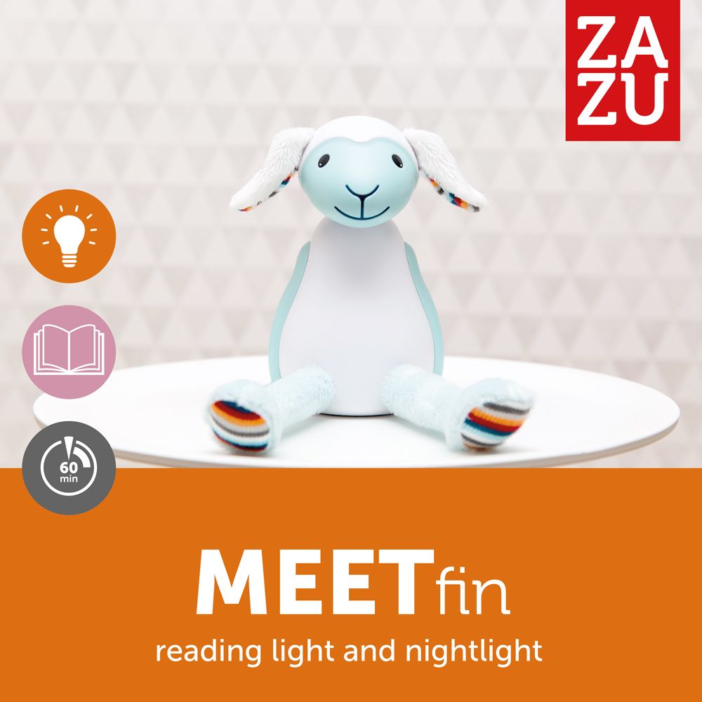 ZAZU - Fin the Sheep Reading and Nightlight - Blue